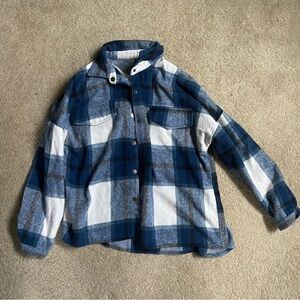 SHEIN Blue Flannel